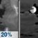 Saturday Night: Slight Chance Showers And Thunderstorms then Mostly Cloudy