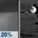 Wednesday Night: Isolated Rain Showers then Mostly Cloudy
