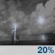 Monday Night: Isolated Showers And Thunderstorms