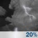 Tonight: Isolated showers and thunderstorms. Mostly cloudy, with a low around 67. North wind 0 to 5 mph. Chance of precipitation is 20%. Tonight: Isolated Showers And Thunderstorms